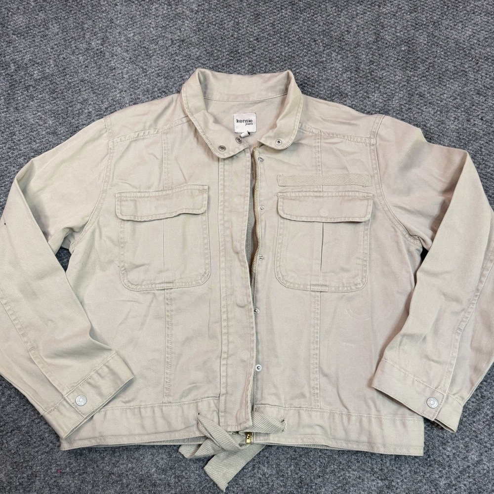 Kenzie Jeans Jean Jacket Khaki Women's Size Large